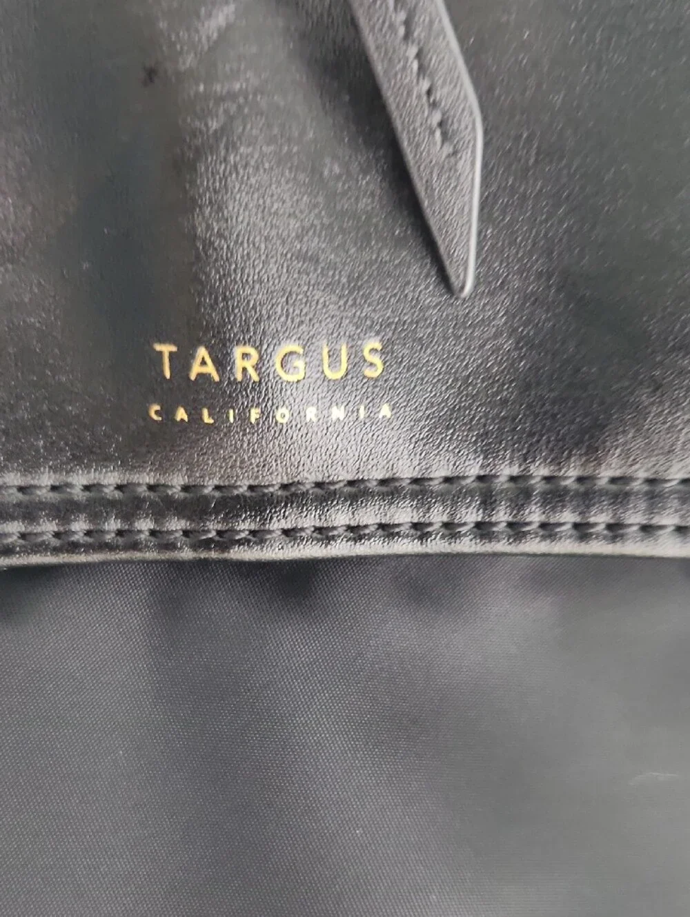 Targus Black Laptop Backpack with Gold Hardware